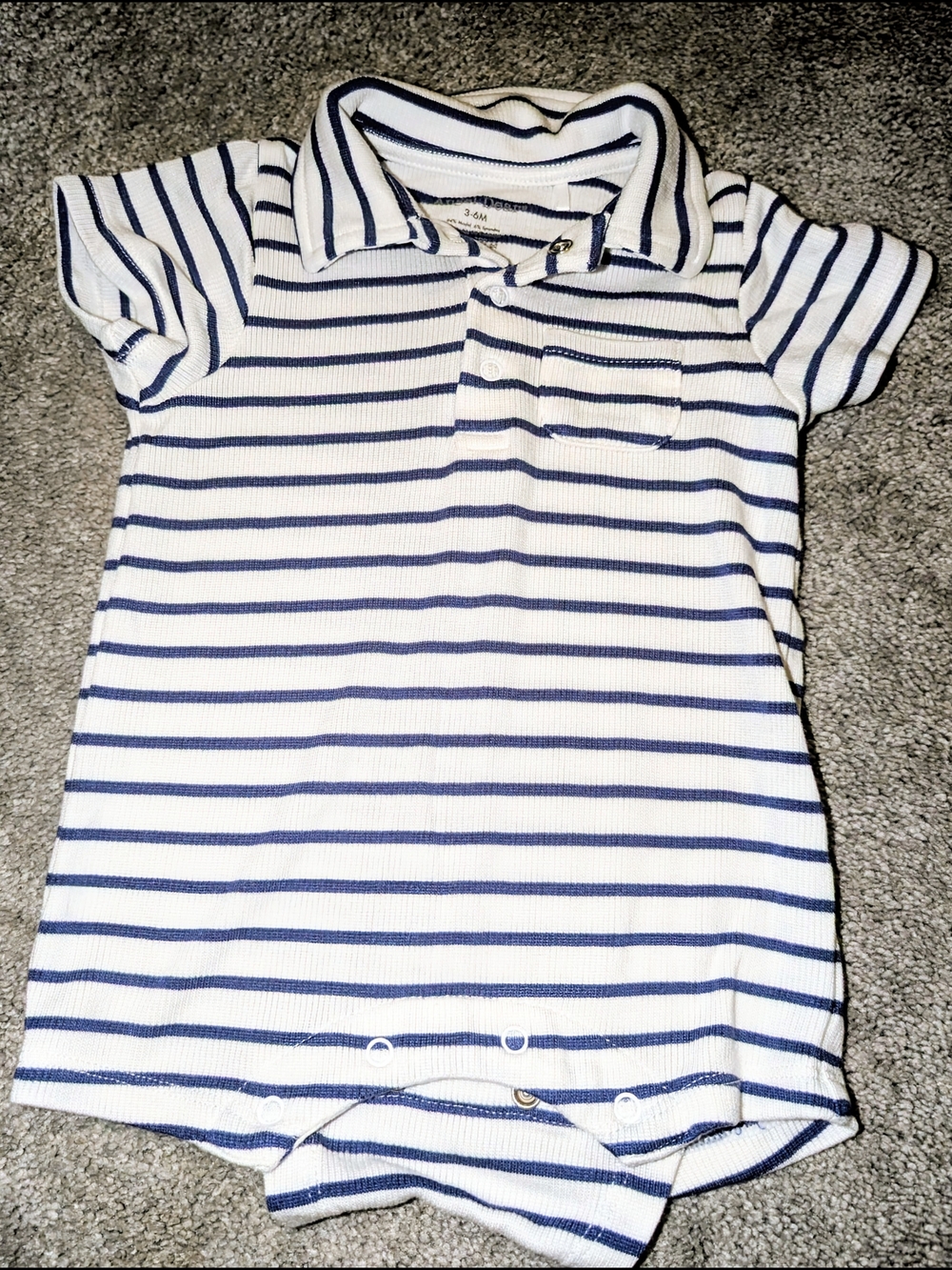 Angel Dear Polo Shortie in the French Stripe